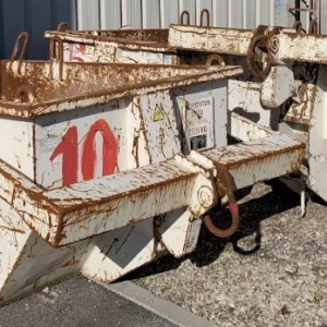 Benne à terre SECATOL 1510 litres d’occasion pour chantier BTP