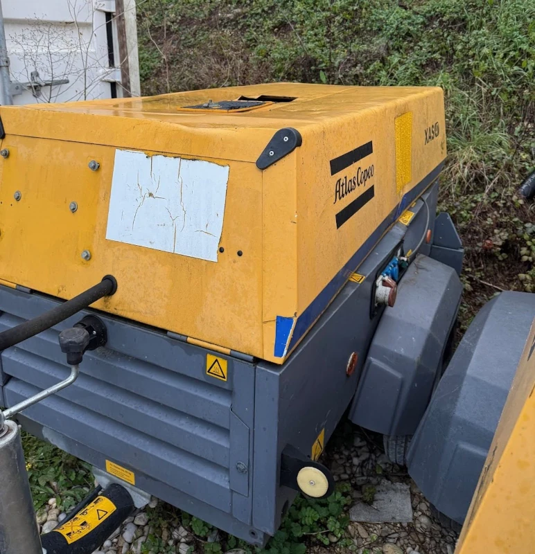 Compresseur sur roue Atlas Copco d’occasion pour chantier BTP