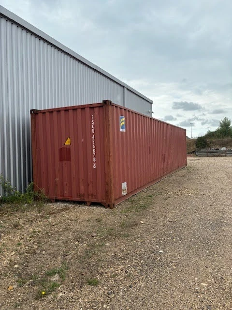 Container 40 pieds d’occasion – vue latérale, modèle étanche pour stockage