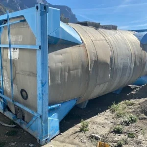 Cuve en container Isotank pour stockage des eaux d’occasion – vue latérale