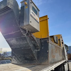 Lave-roues GEOWEEL compact d’occasion – vue latérale du modèle avec rampe de jets